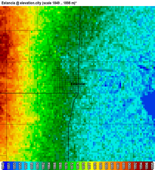 Estancia elevation map