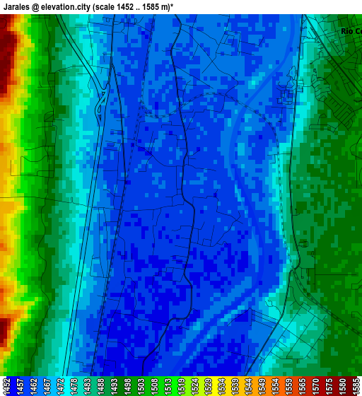 Jarales elevation map