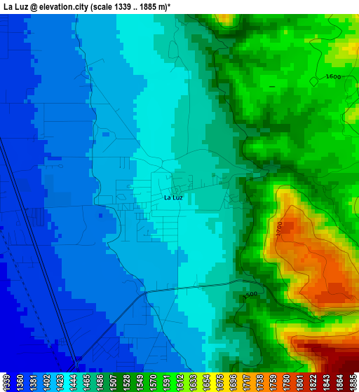 La Luz elevation map