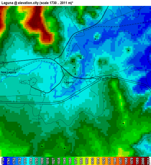 Laguna elevation map