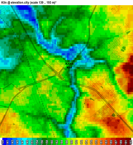 Klin elevation map