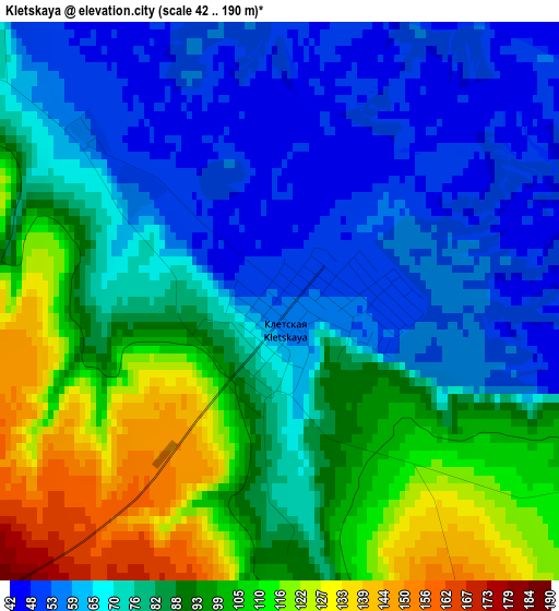 Kletskaya elevation map