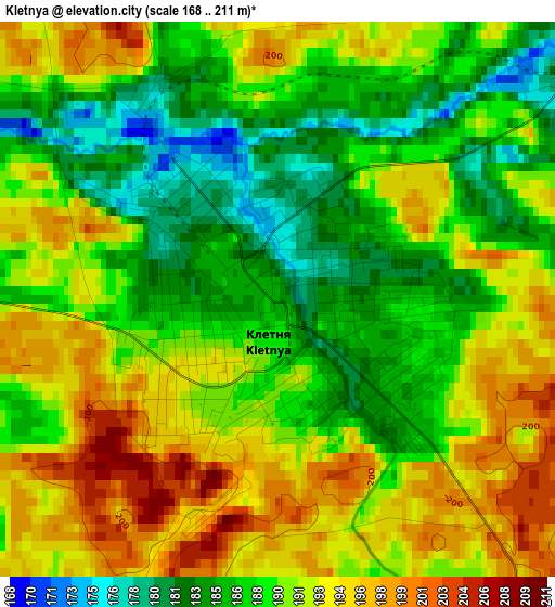 Kletnya elevation map