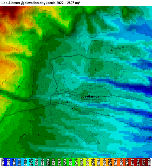 Los Alamos elevation map