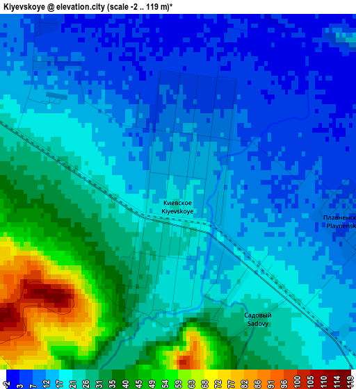 Kiyevskoye elevation map