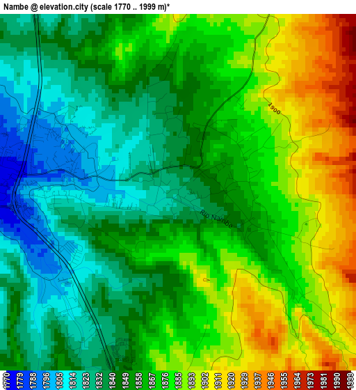 Nambe elevation map