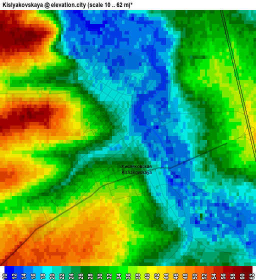 Kislyakovskaya elevation map