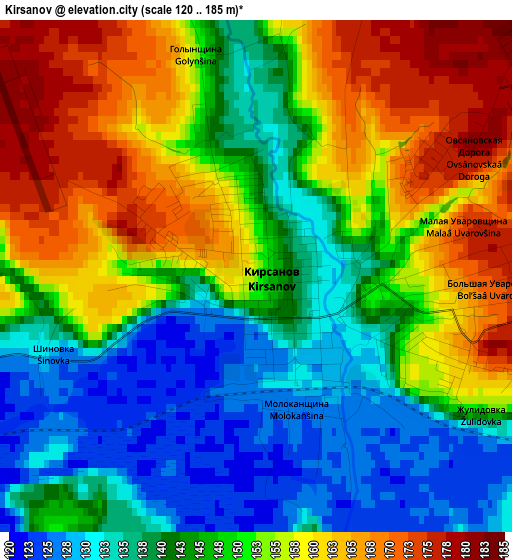 Kirsanov elevation map