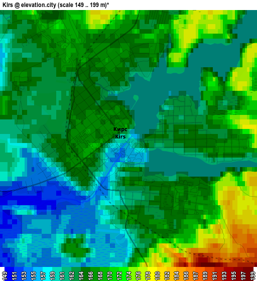 Kirs elevation map