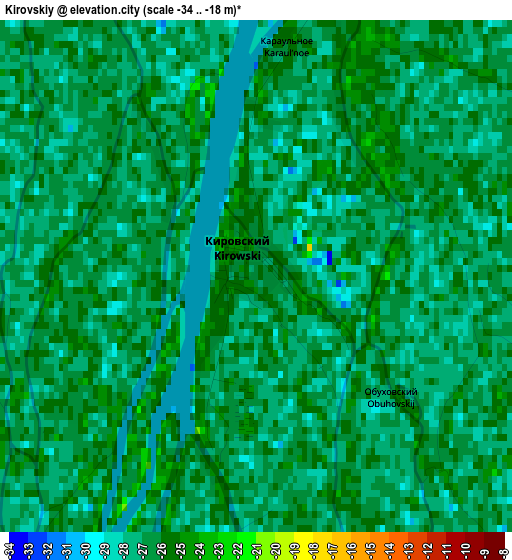 Kirovskiy elevation map