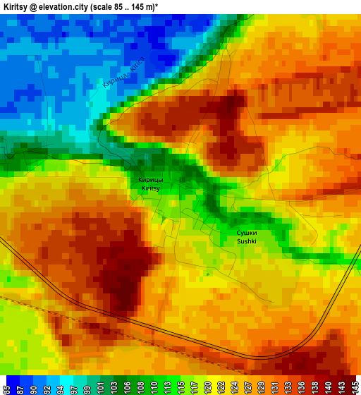 Kiritsy elevation map