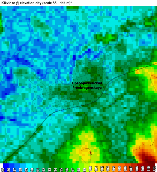 Kikvidze elevation map