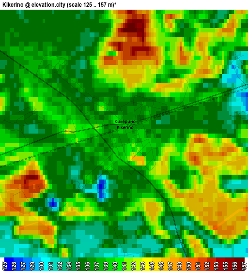 Kikerino elevation map