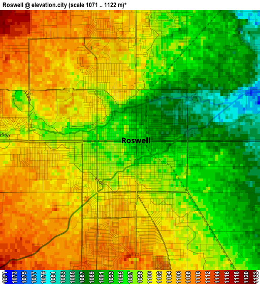 Roswell elevation map