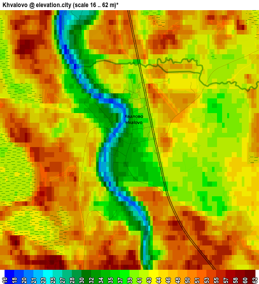 Khvalovo elevation map