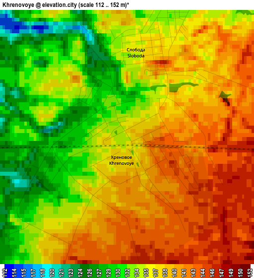 Khrenovoye elevation map