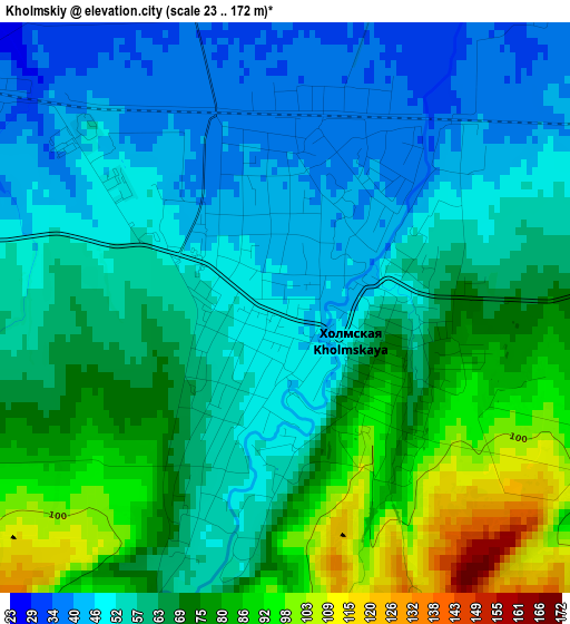 Kholmskiy elevation map