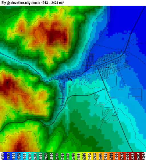 Ely elevation map