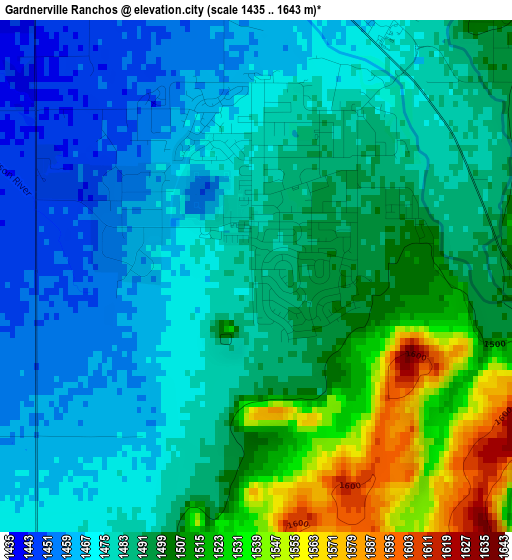 Gardnerville Ranchos elevation map