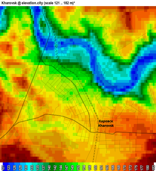 Kharovsk elevation map