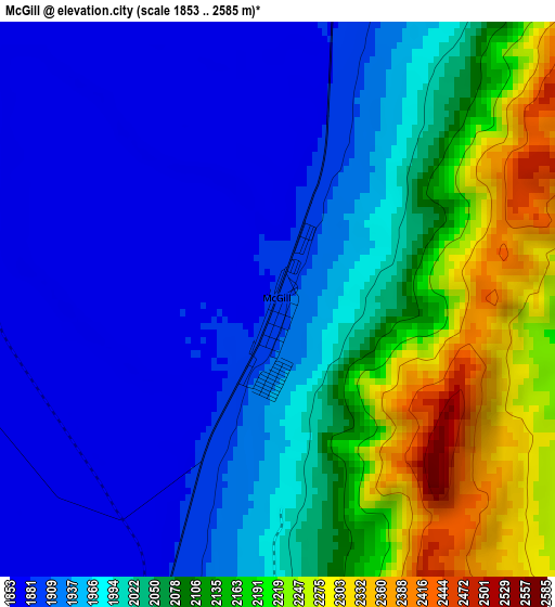 McGill elevation map