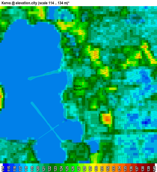 Kerva elevation map