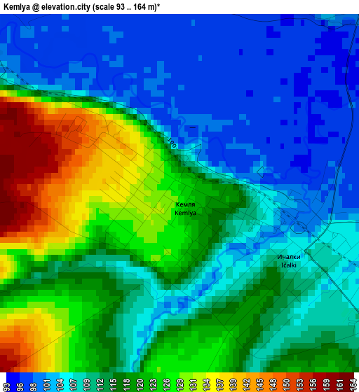 Kemlya elevation map