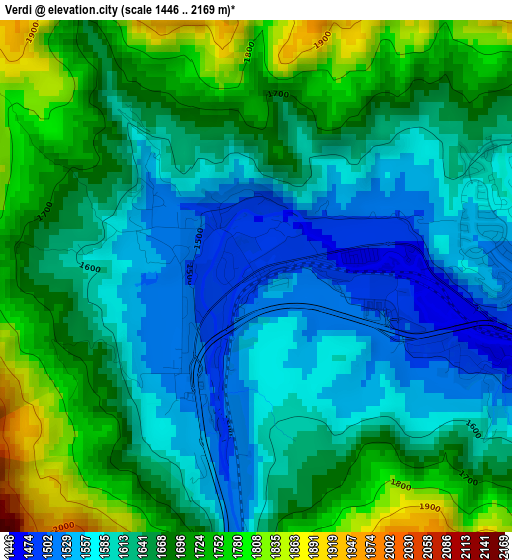 Verdi elevation map