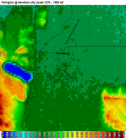 Yerington elevation map