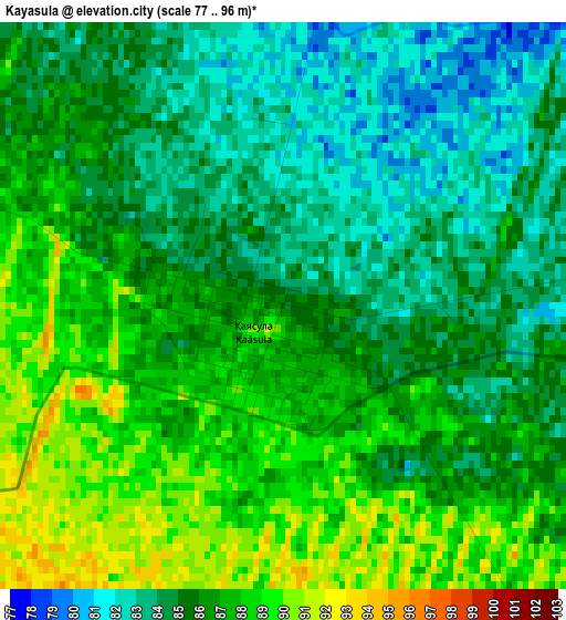 Kayasula elevation map