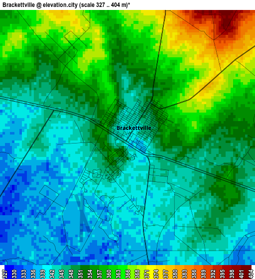 Brackettville elevation map