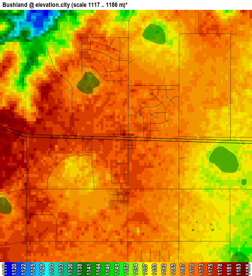 Bushland elevation map