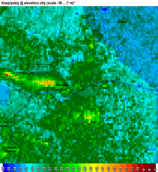 Kaspiyskiy elevation map