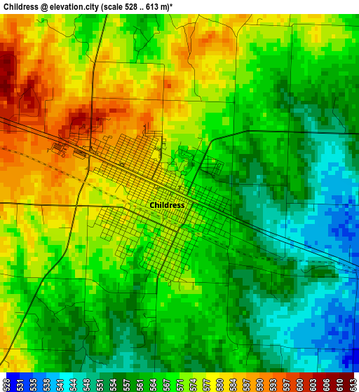 Childress elevation map