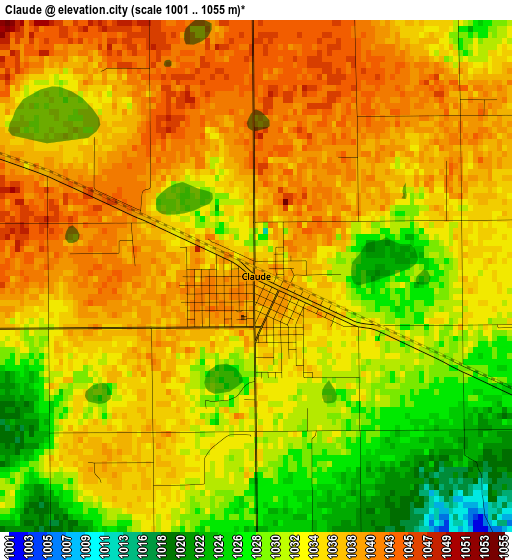 Claude elevation map