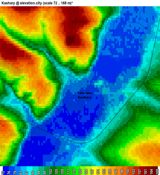 Kashary elevation map