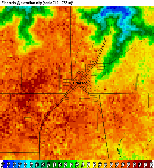 Eldorado elevation map