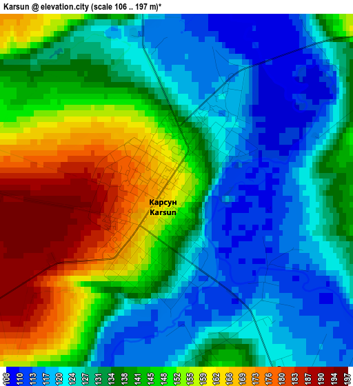 Karsun elevation map