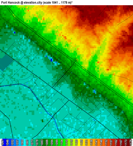 Fort Hancock elevation map