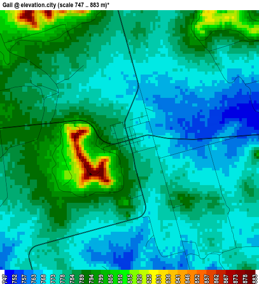 Gail elevation map