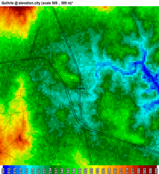 Guthrie elevation map