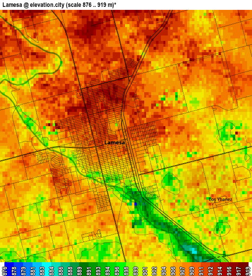 Lamesa elevation map