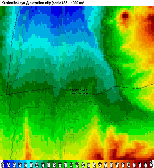 Kardonikskaya elevation map