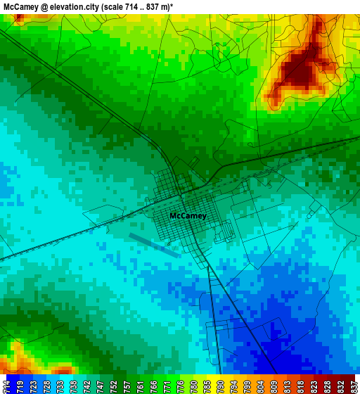 McCamey elevation map