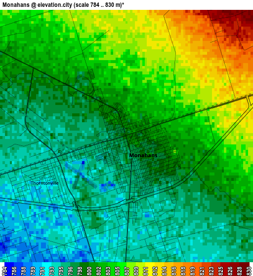 Monahans elevation map