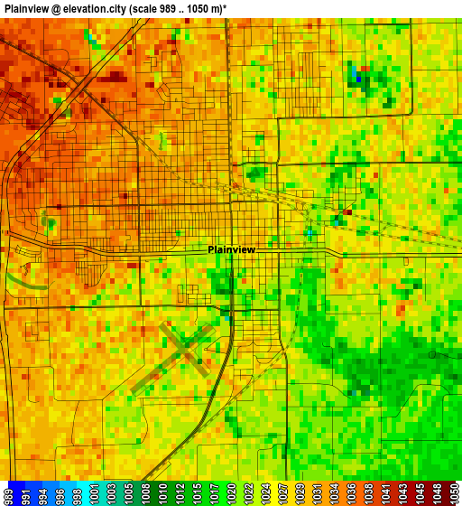 Plainview elevation map