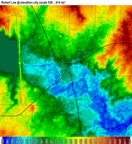 Robert Lee elevation map