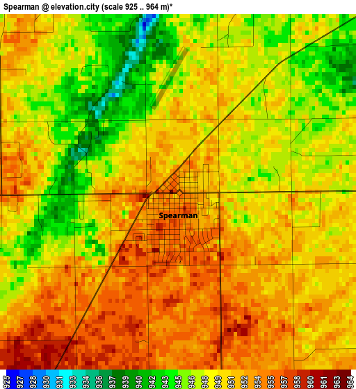 Spearman elevation map