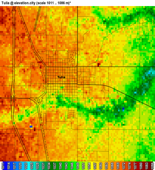 Tulia elevation map