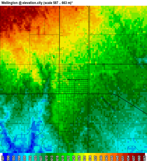 Wellington elevation map